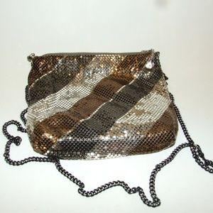 Whiting Davis Tri-Color Mesh Purse Handbag USA